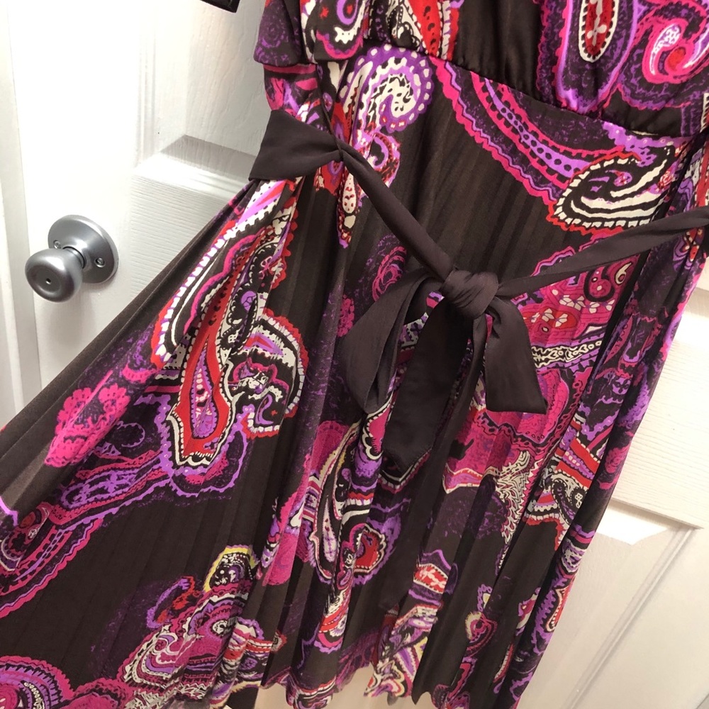 Pleated Floral Dress